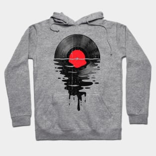 Cool Music Vinyl Record Retro Vintage Red Hoodie